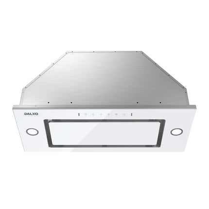 36 in. Range Hood Insert, 900 CFM Ducted/Ductless Range Hood with 4 Speed Fan, White Stainless Steel & Tempered Glass Range Hood 36 inch with Gesture Sensing&Touch Control Making life Smarter