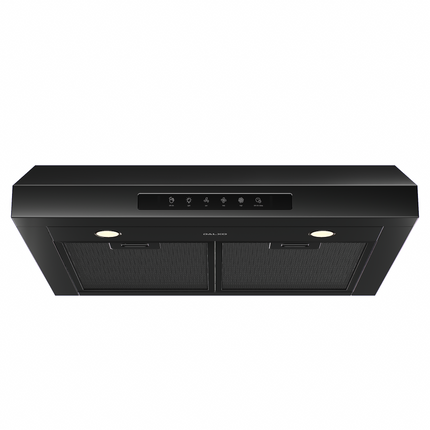 30 in. Under Ducted Cabinet Range Hood with 1200 CFM, 4 Speed Gesture Sensing Kitchen Exhaust Hood & Touch Control Panel, Stainless Steel Stove Vent Hood with 2 LED Lights（Black）