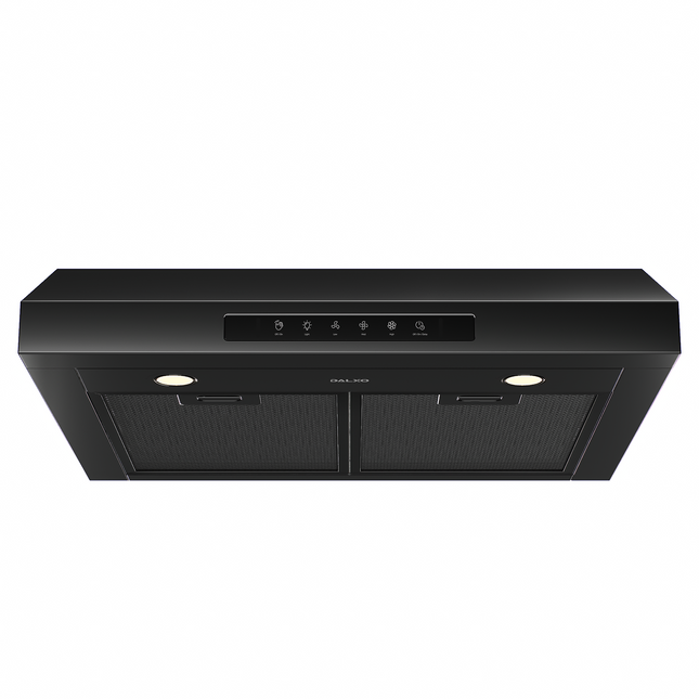 30 in. Under Ducted Cabinet Range Hood with 1200 CFM, 4 Speed Gesture Sensing Kitchen Exhaust Hood & Touch Control Panel, Stainless Steel Stove Vent Hood with 2 LED Lights（Black）
